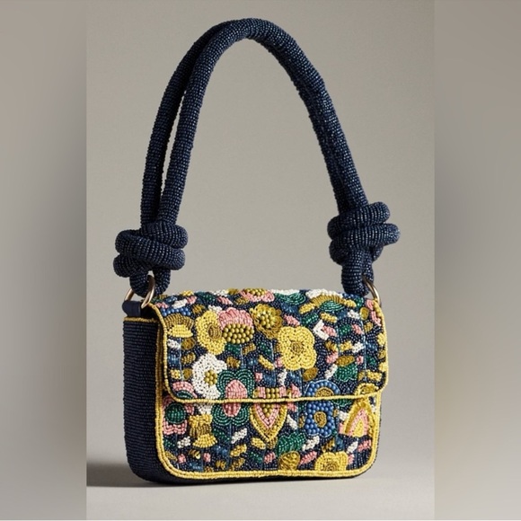Anthropologie Handbags - Anthropologie x Maeve The Fiona Beaded Bag: Knotted Flora Edition